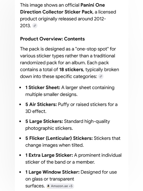 $10 Add-on 🆕One Direction Sticker Pack by Panini - Picture 2 of 14